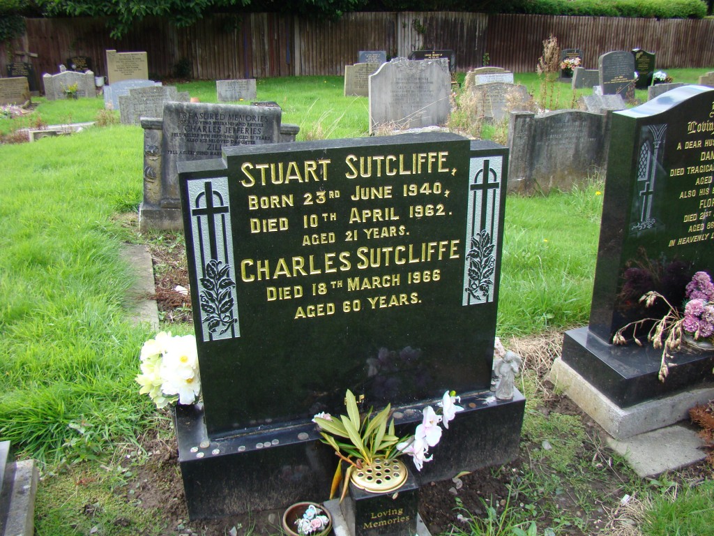 Former Beatle Stuart Sutcliffe—Huyton Parish Church (St. Michael), Merseyside.